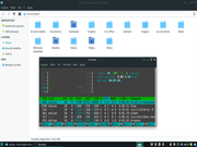 Xfce Manjaro com tema Deepin